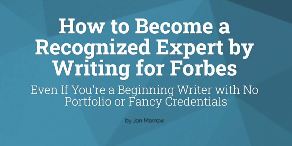 Image of Forbes' guest blogging guidelines