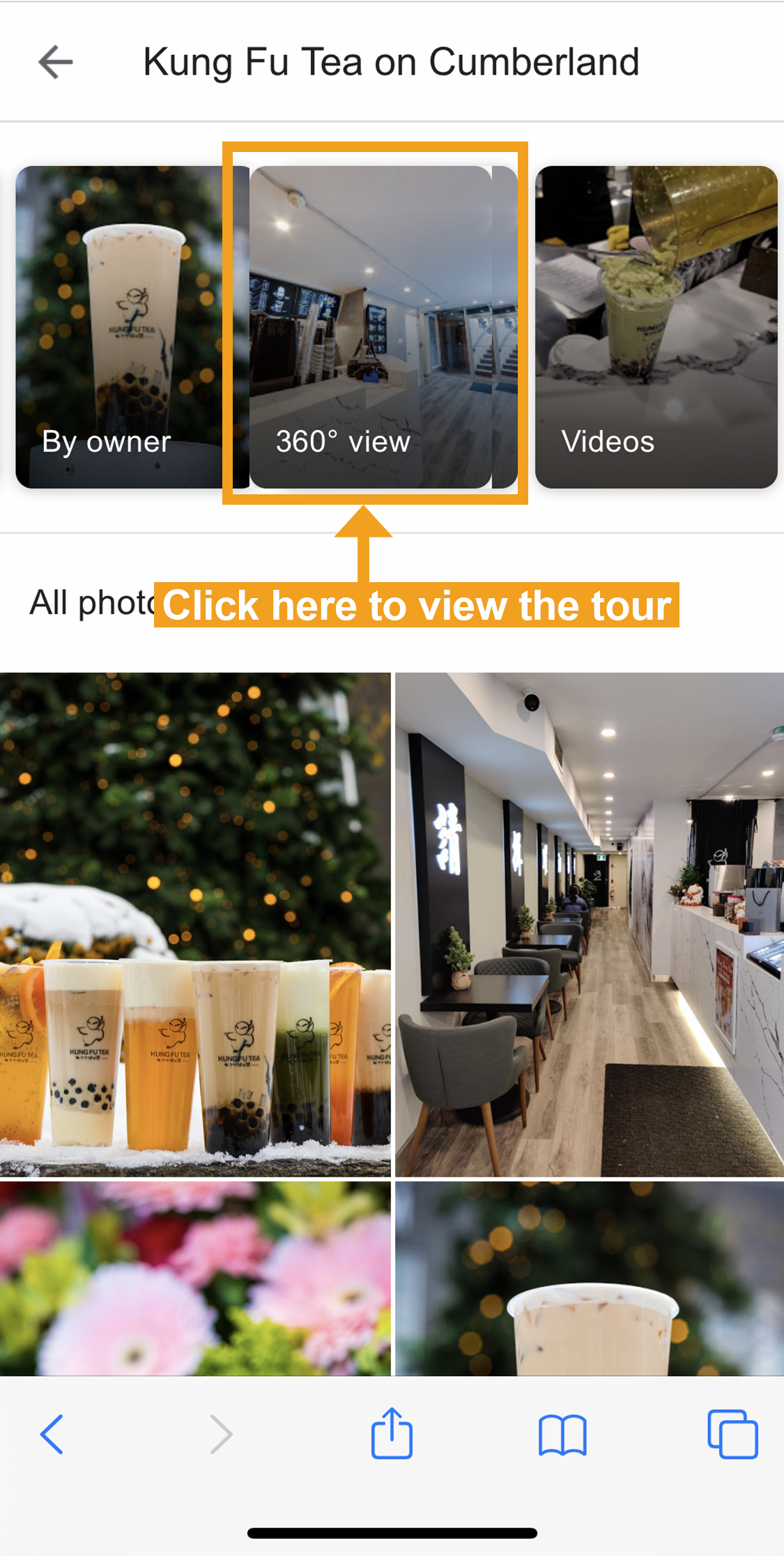 Locating Google Virtual Tour on Google listing Caiden Media