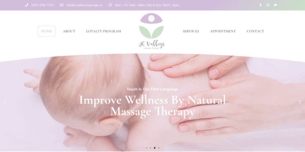 Massage Therapy Web Design