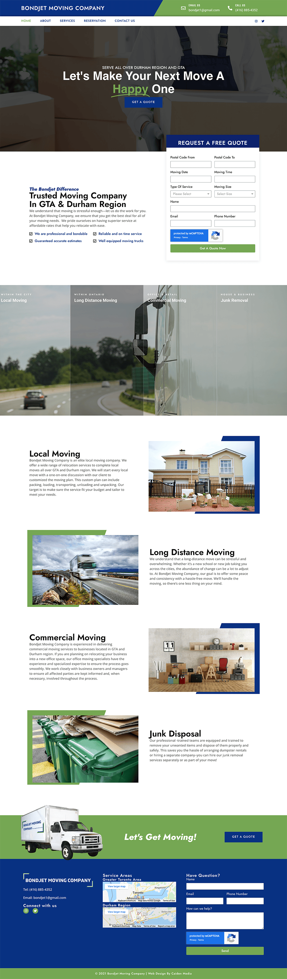 Web Design For Moving Company