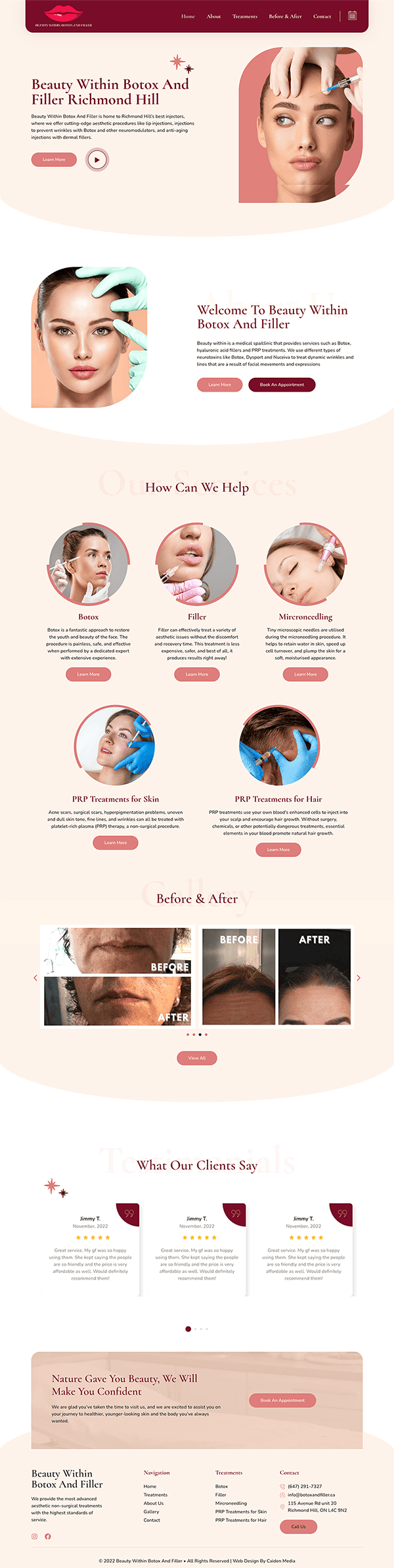 Botox And Filler Website